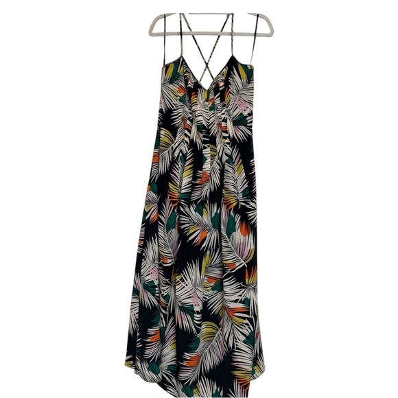 Banana Republic Palm Print Strappy Midi Dress – Size 6 – NWT - Picture 1 of 6